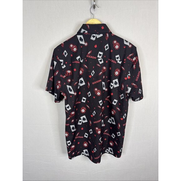 Dixxon The Hard Way Casino Poker Chip Graphic Button Shirt Men M Las Vegas - Picture 4 of 6